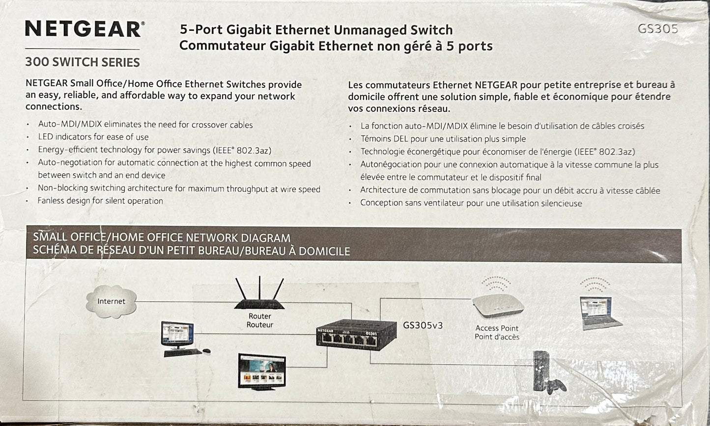 NETGEAR 5-Port Gigabit Ethernet Unmanaged Switch (GS305)