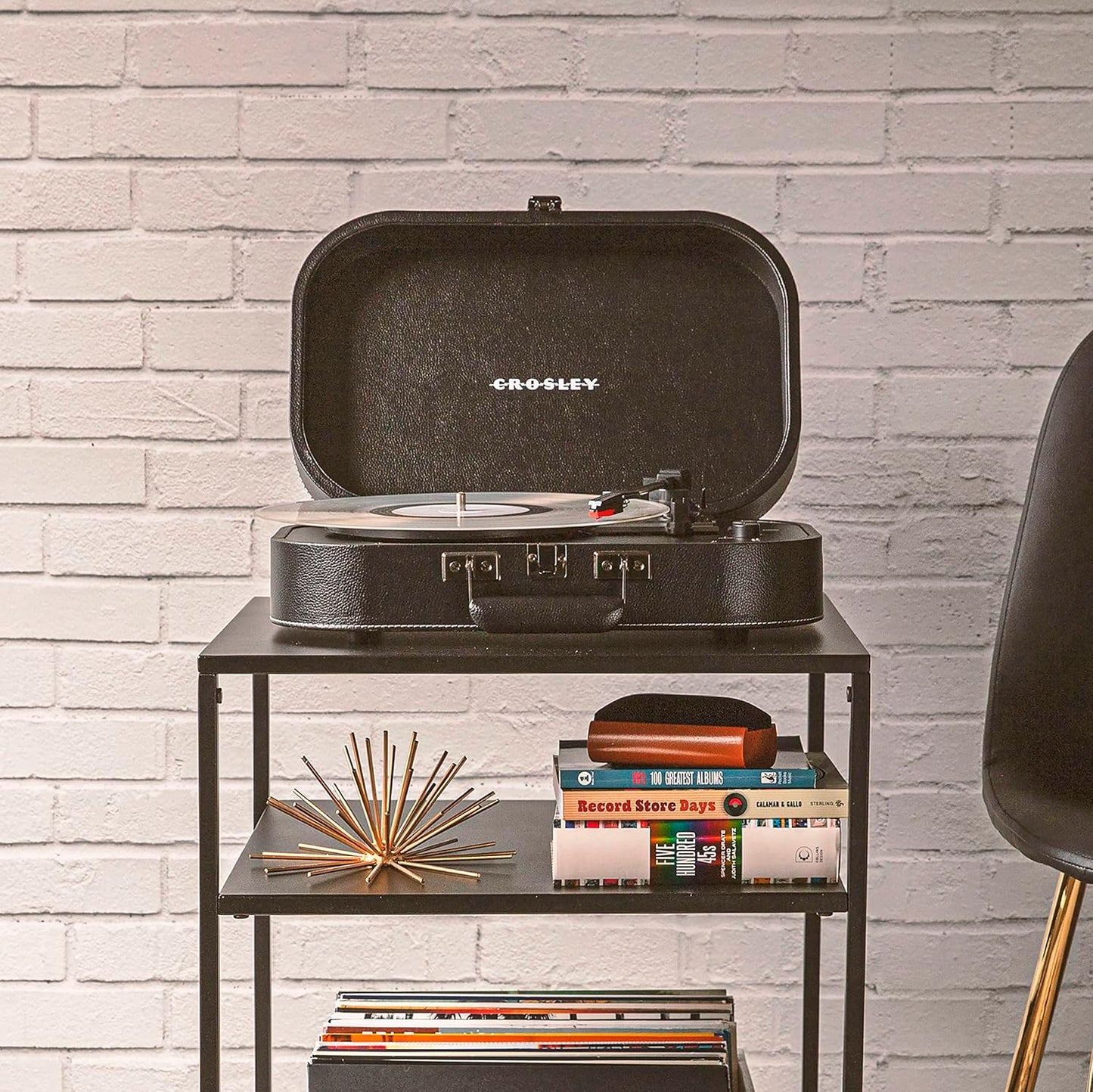 Crosley CR8009B-BK Discovery Portable Turntable with Bluetooth In