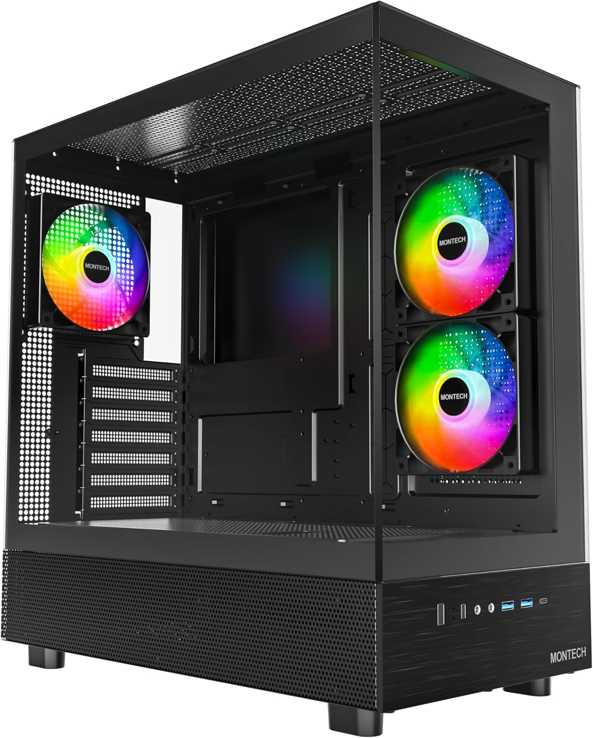MONTECH XR (XR-B) ATX Mid-Tower PC Gaming Case Black