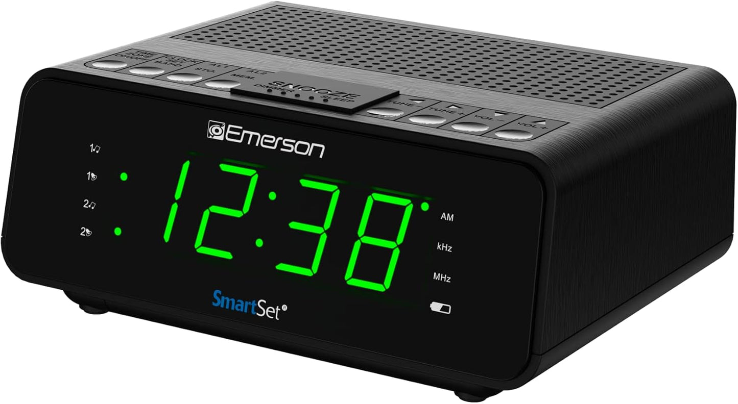 Emerson SmartSet Dual Alarm Clock Radio – AM/FM
