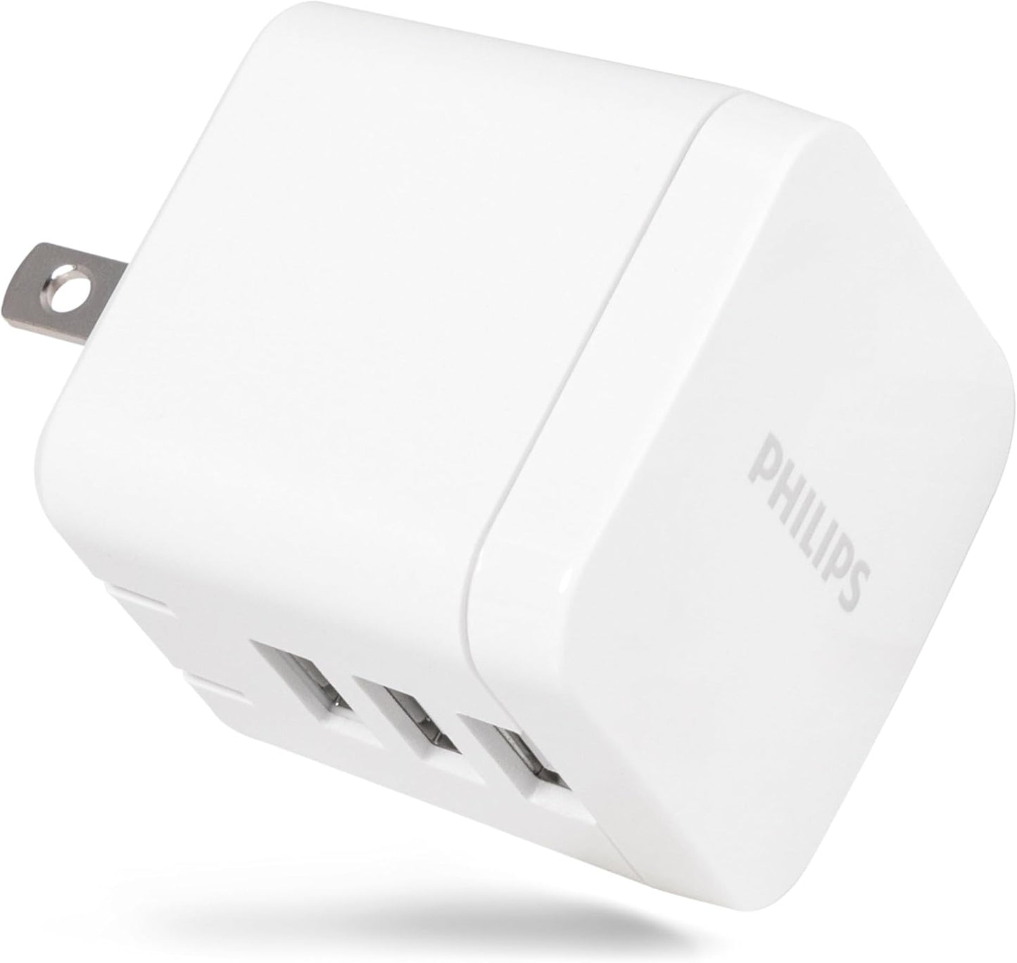 Philips 17W 3-Port USB-A Wall Charger Block