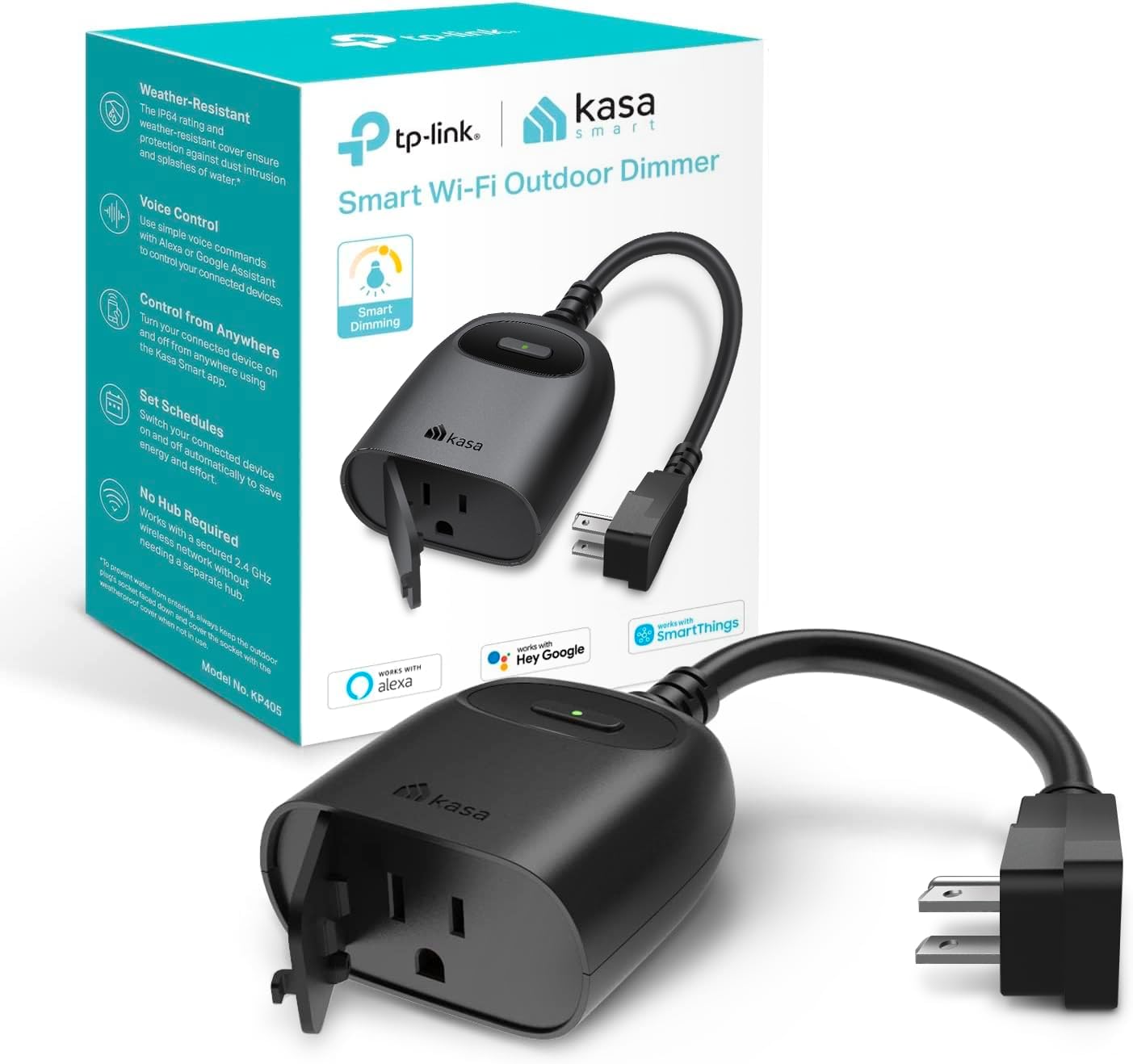 Kasa Smart Wi-Fi Outdoor Dimmer KP405