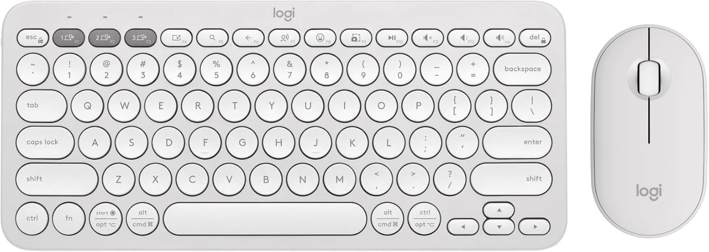 Logitech Pebble 2 Combo Wireless Keyboard Mouse White