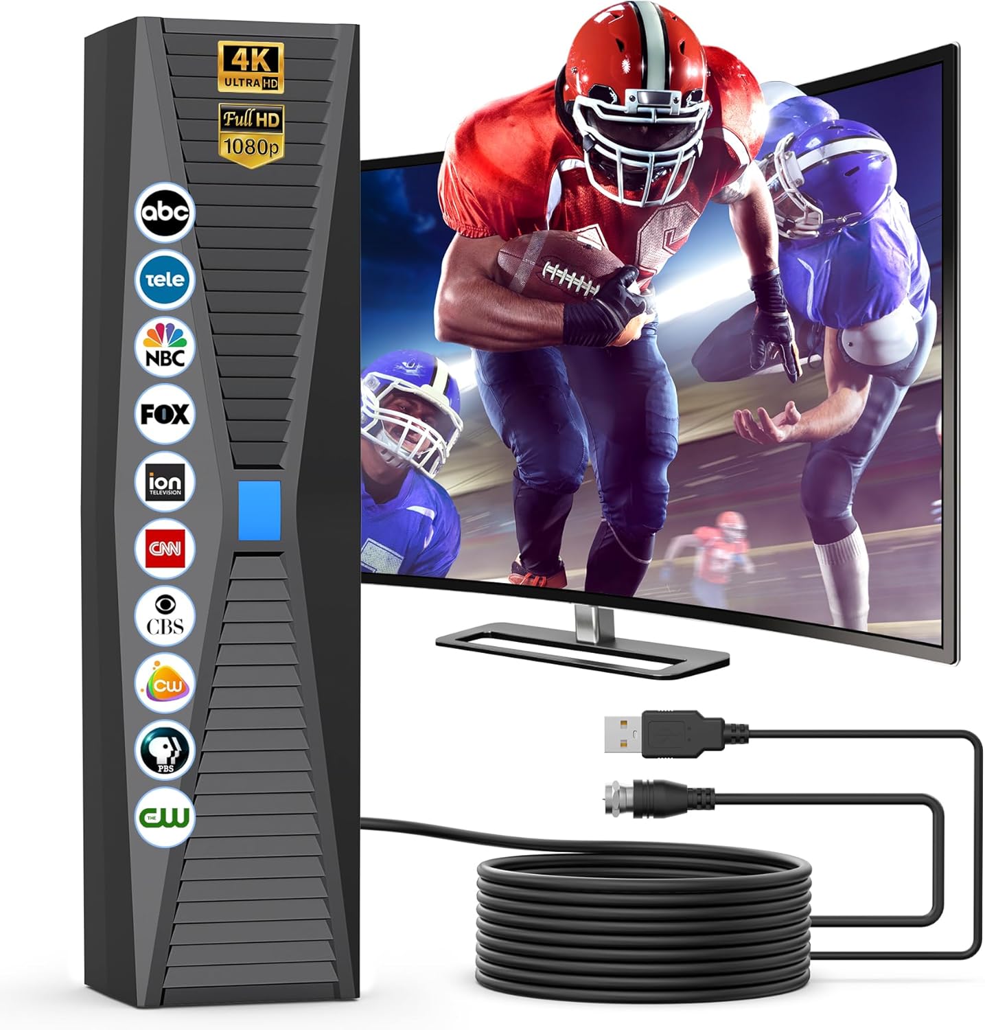 URIIU Indoor TV Antenna – 1000+ Mile Range 4K 1080P HDTV