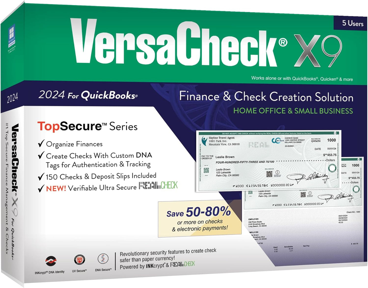 VersaCheck X9 Gold 2024 for Quickbooks - 5 User License