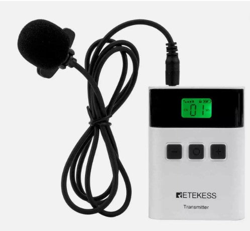 Retekess TT122 Wireless Tour Guide System Transmitter Lavalier Microphone Church