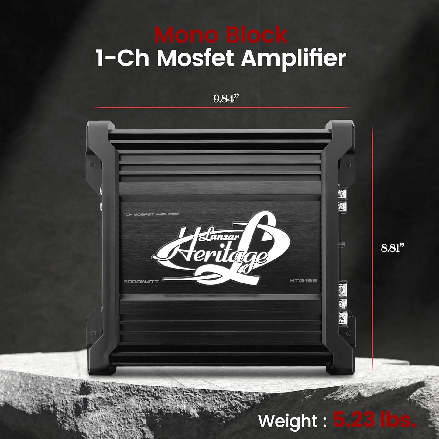 Pyle Lanzar HTG138 Mono-Block MOSFET Car Amplifier