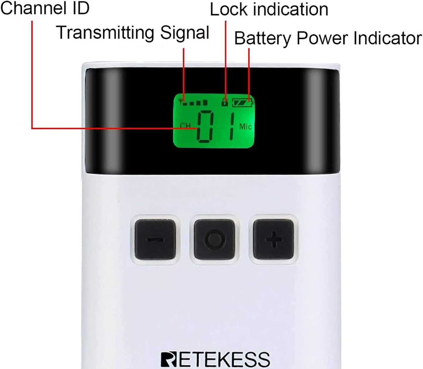 Retekess TT122 Wireless Tour Guide System Transmitter Lavalier Microphone Church