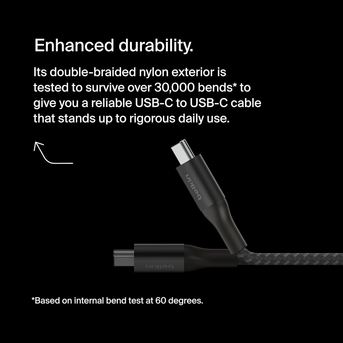 Belkin BoostCharge USB-C to USB-C Cable 240W Fast Charge Braided 2m (OPEN BOX)