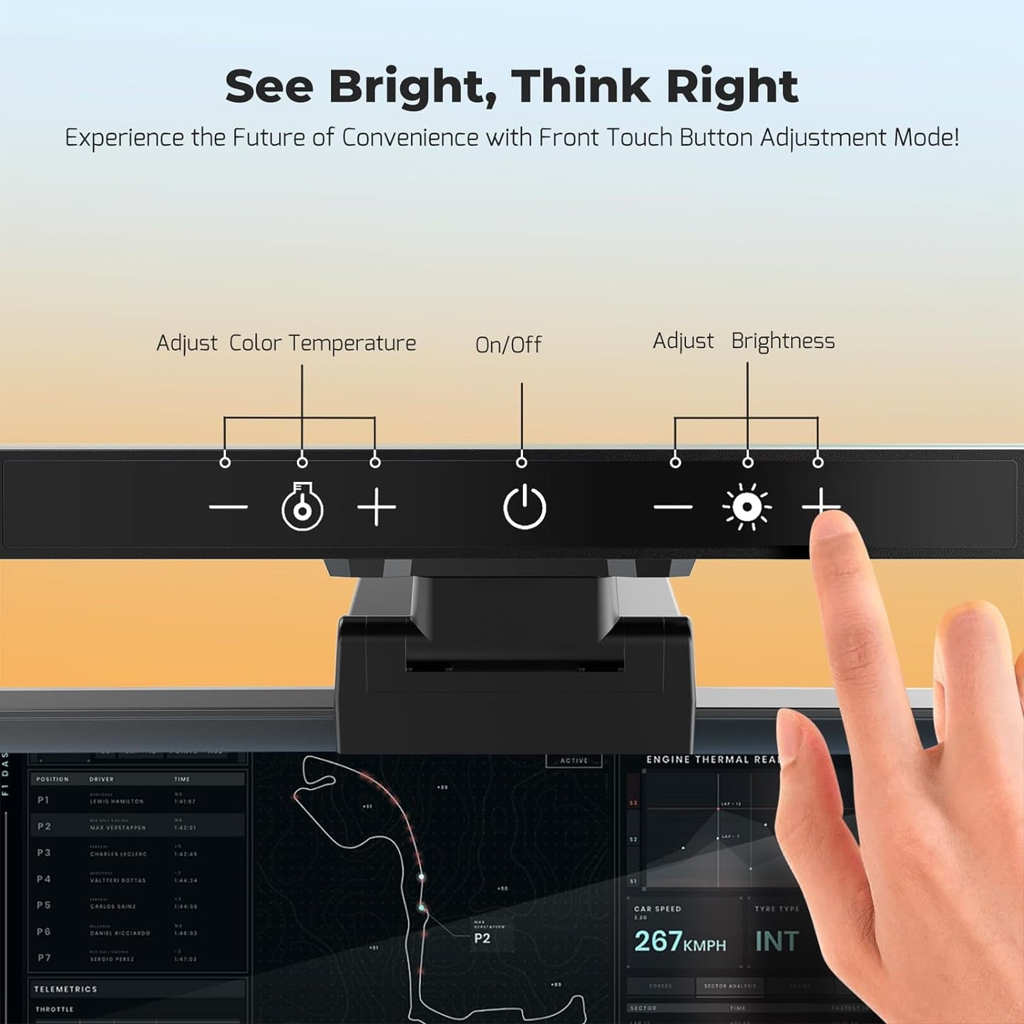 BlitzMax Monitor Light Bar Computer Monitor Lamp (OPEN BOX)
