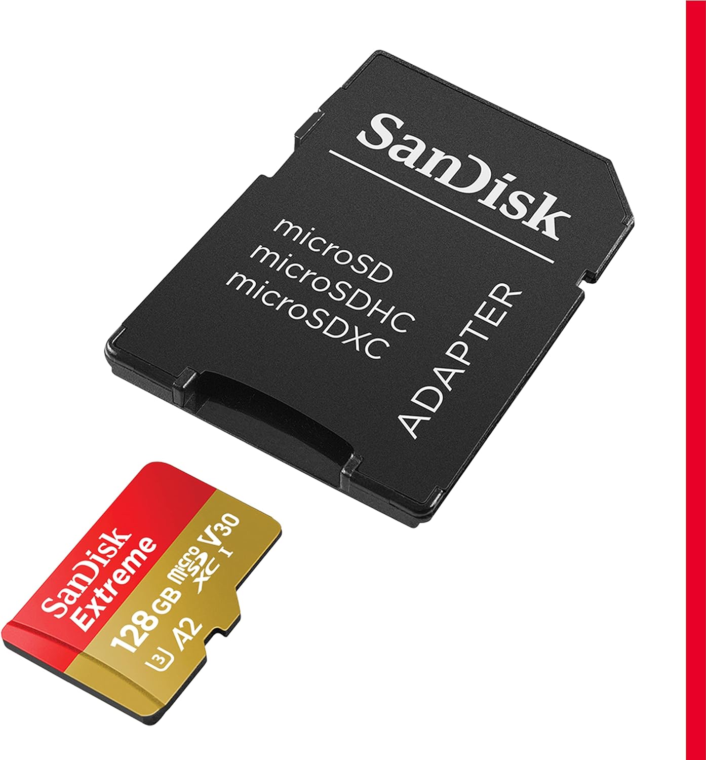 SanDisk 128GB Extreme microSDXC UHS-I Memory Card with Adapter