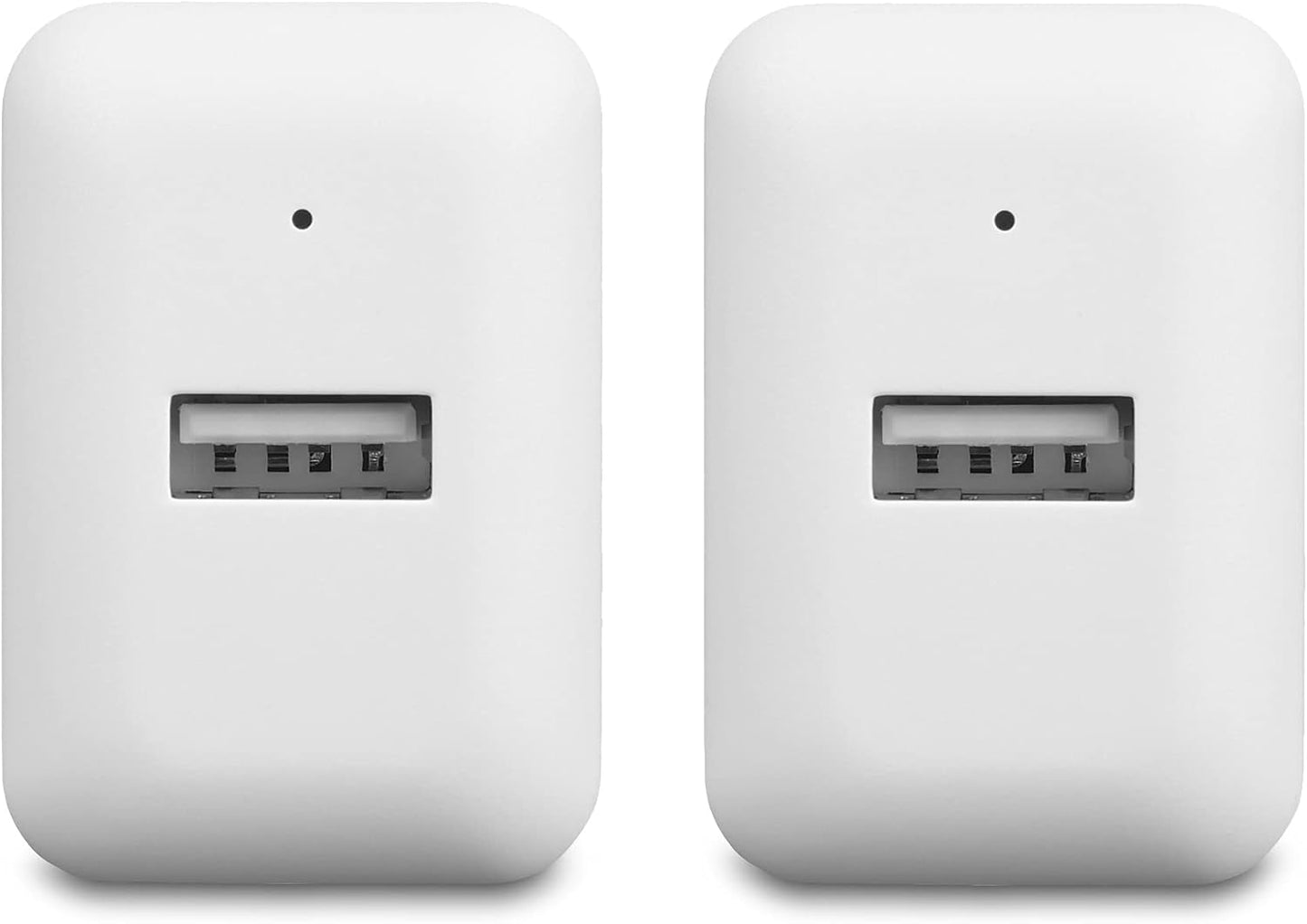 Amazon Basics 2-Pack 12W USB-A Wall Chargers – Portable Universal Phone Charger