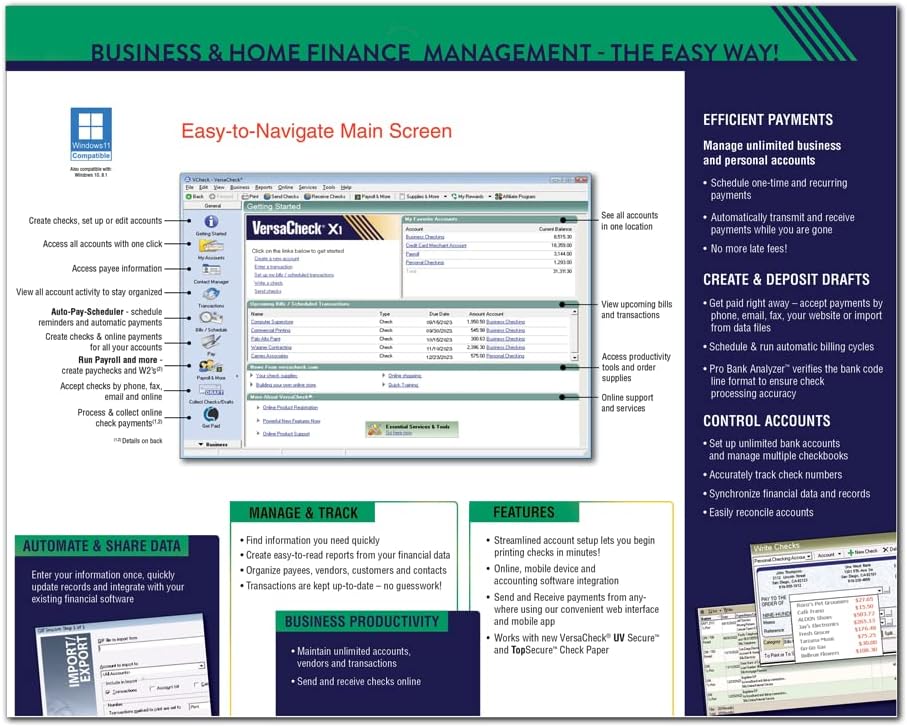 VersaCheck X9 Gold 2024 for Quickbooks - 5 User License