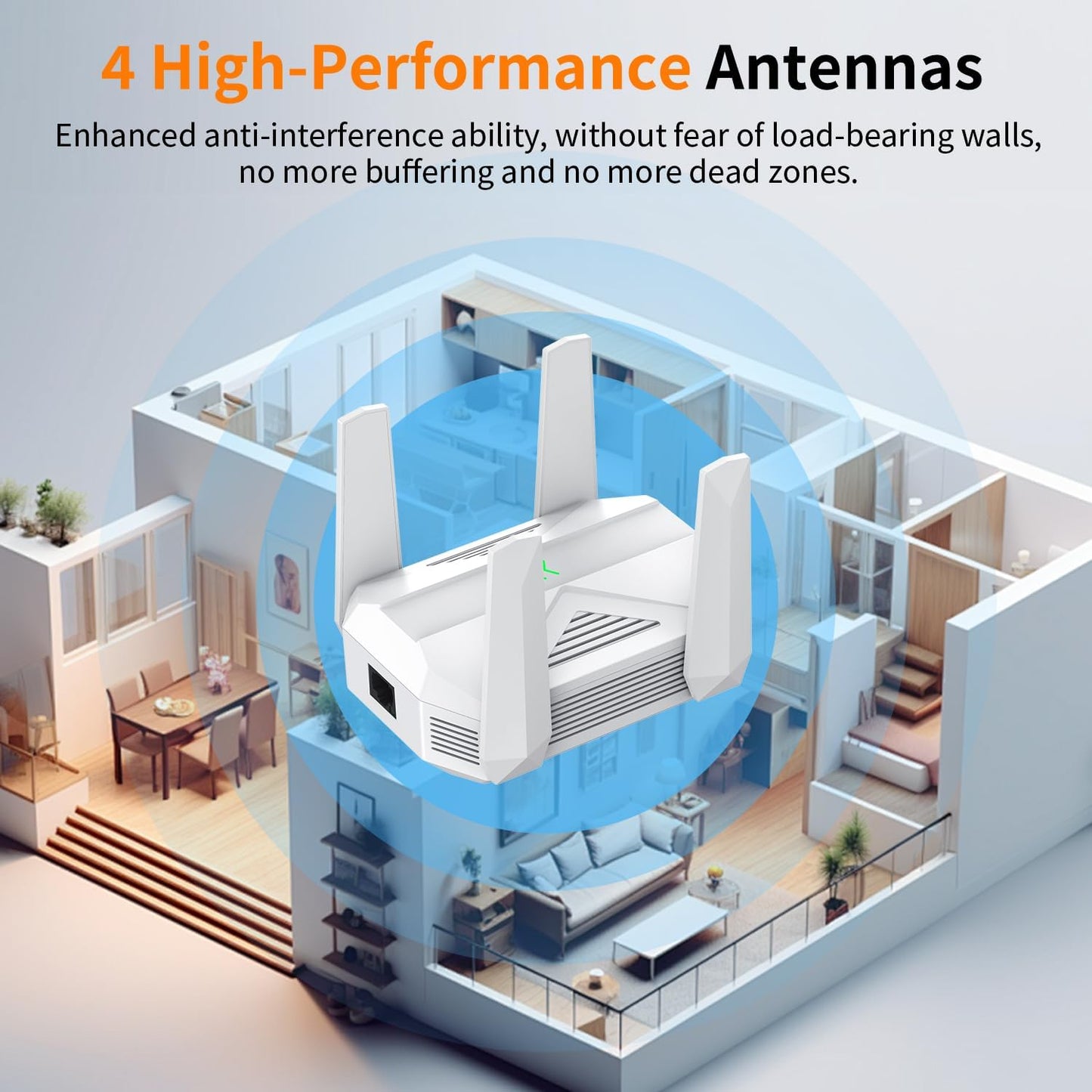 2025 WiFi Extender AC2100 Dual Band Booster-Fast Signal + Gigabit Port (OPEN BOX)