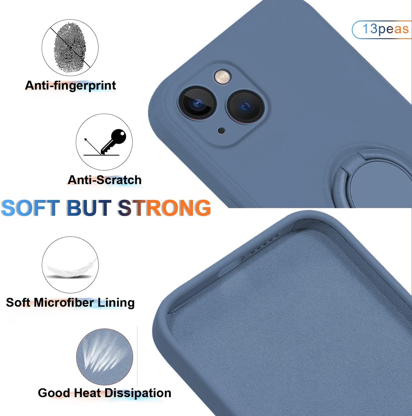 Magnetic Bracket Ring Phone Cases For IPhone 14 (OPEN BOX)