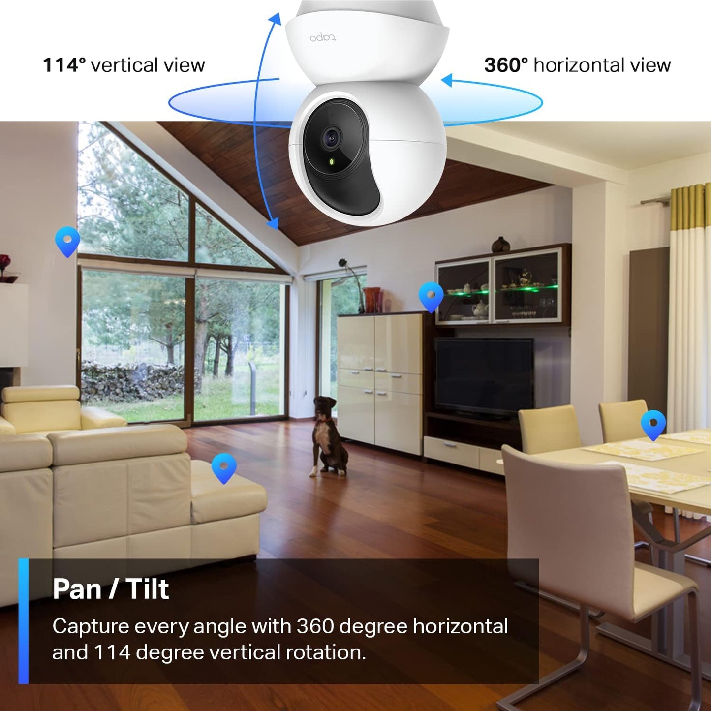 TP-Link Tapo 2K Pan Tilt Security Camera Baby Monitor Dog Camera C210 (OPEN BOX)