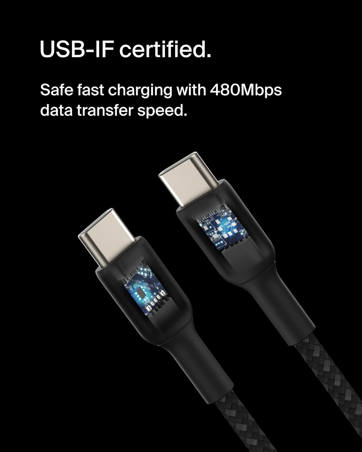 Belkin BoostCharge Braided USB-C to USB-C Cable (1M/3.3ft)