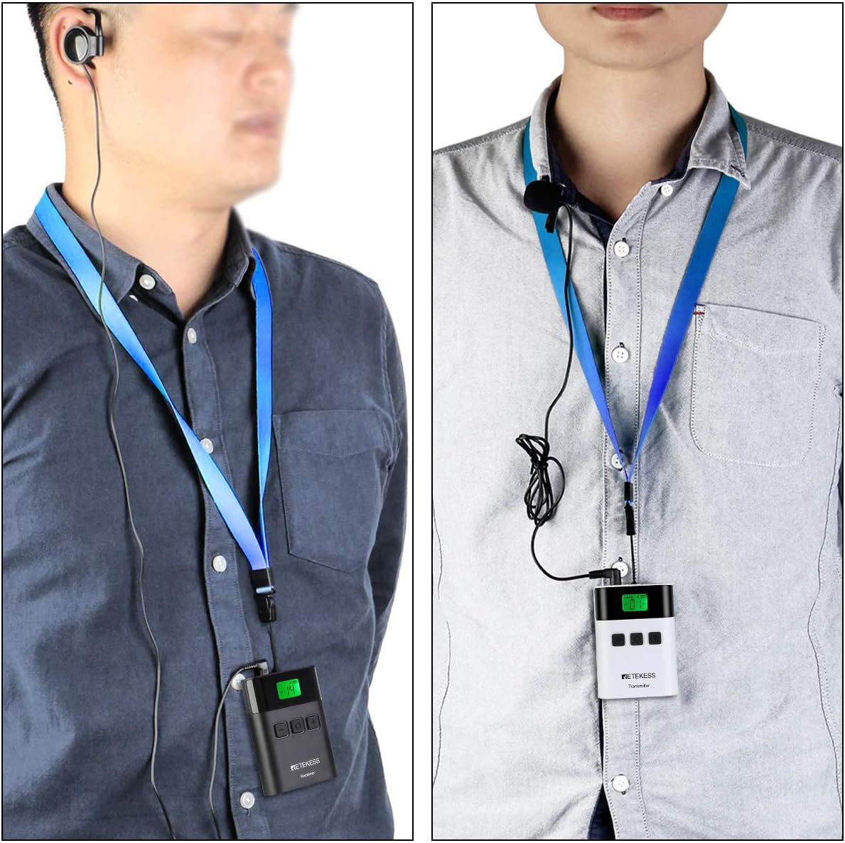 Retekess TT122 Wireless Tour Guide System Transmitter Lavalier Microphone Church
