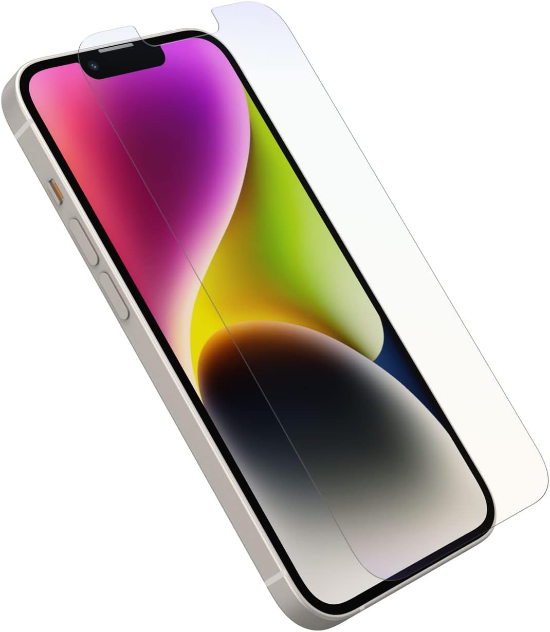 OtterBox AMPLIFY Antimicrobial Blue Light Glass Screen Protector for iPhone 14, iPhone 13, and iPhone 13 Pro