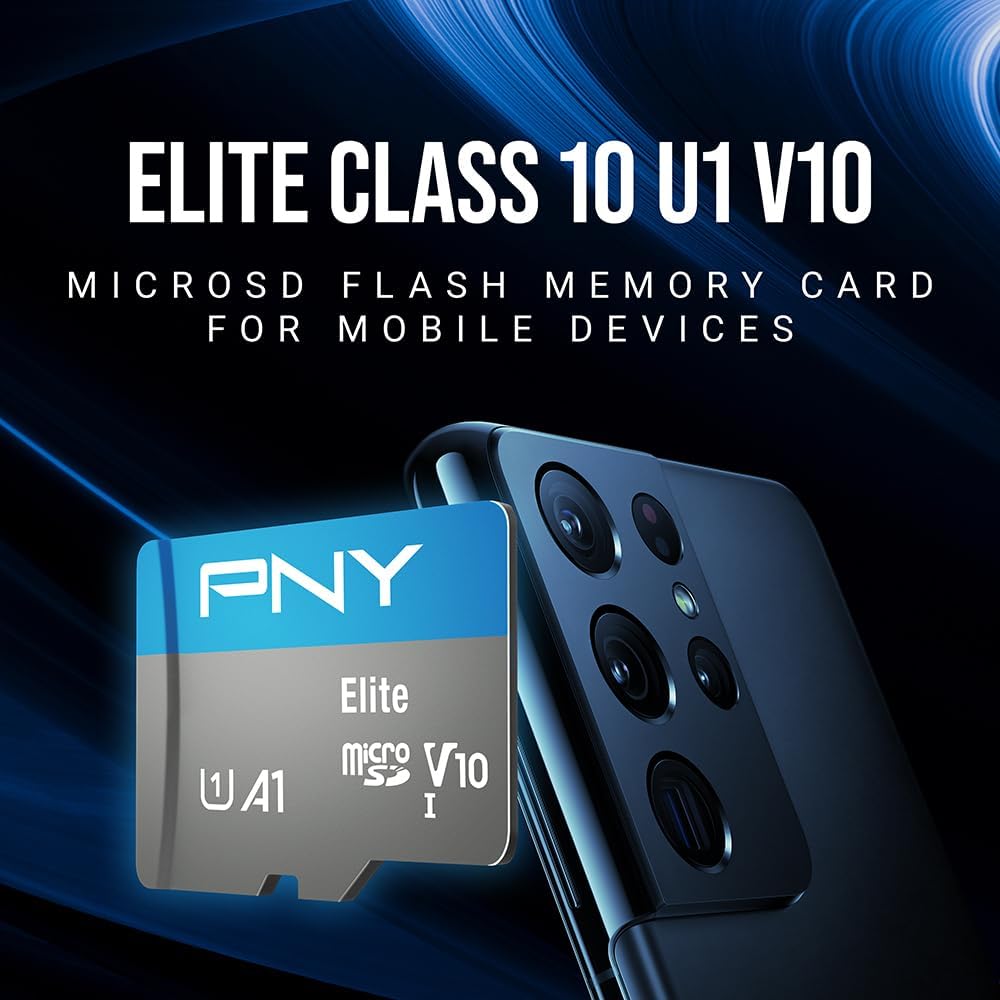 PNY 128GB Elite Mobile Accessories Class 10 U1 V10 A1 microSDXC Flash (OPEN BOX)