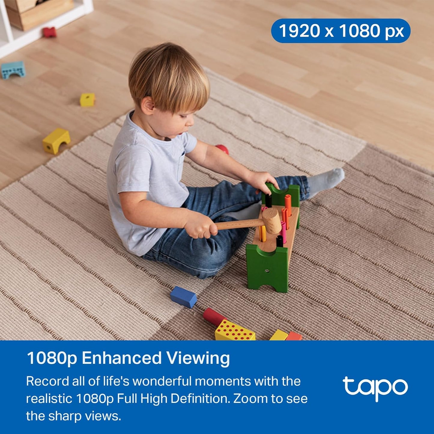 TP-Link Tapo Pan/Tilt Home Secruity Wi-Fi Camera 1080P C201 Black (OPEN BOX)
