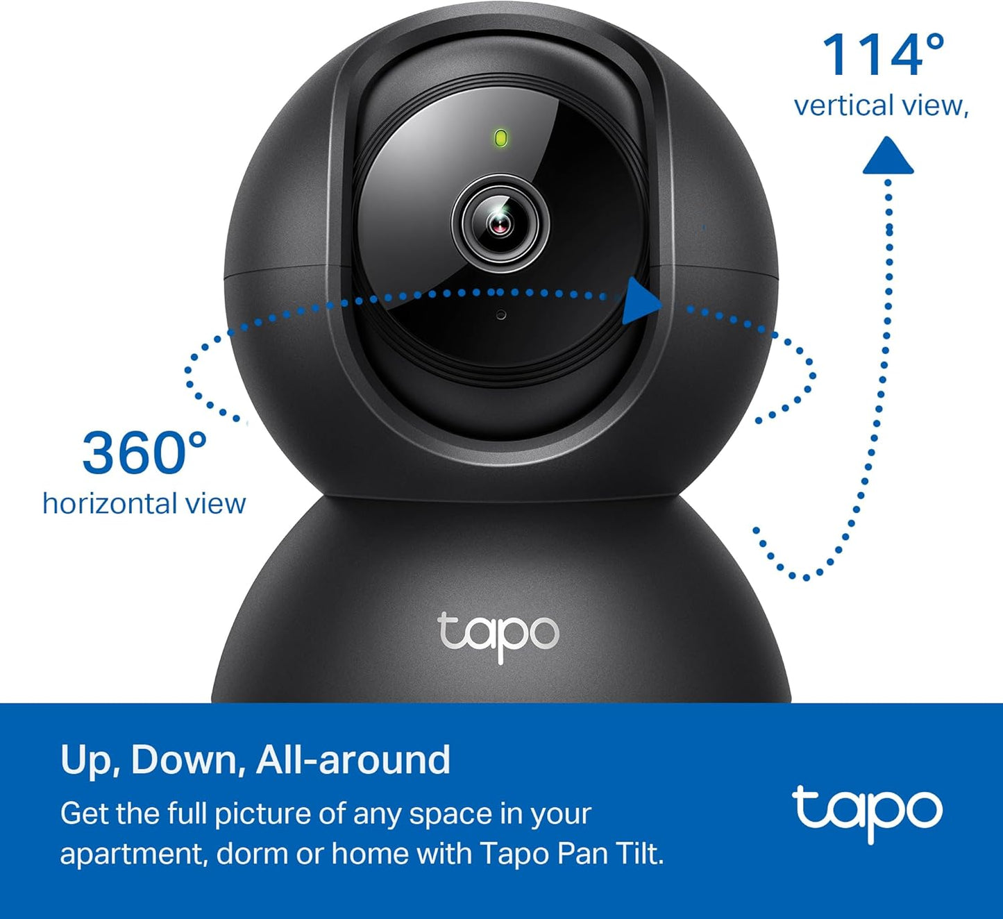 TP-Link Tapo Pan/Tilt Home Secruity Wi-Fi Camera 1080P C201 Black (OPEN BOX)