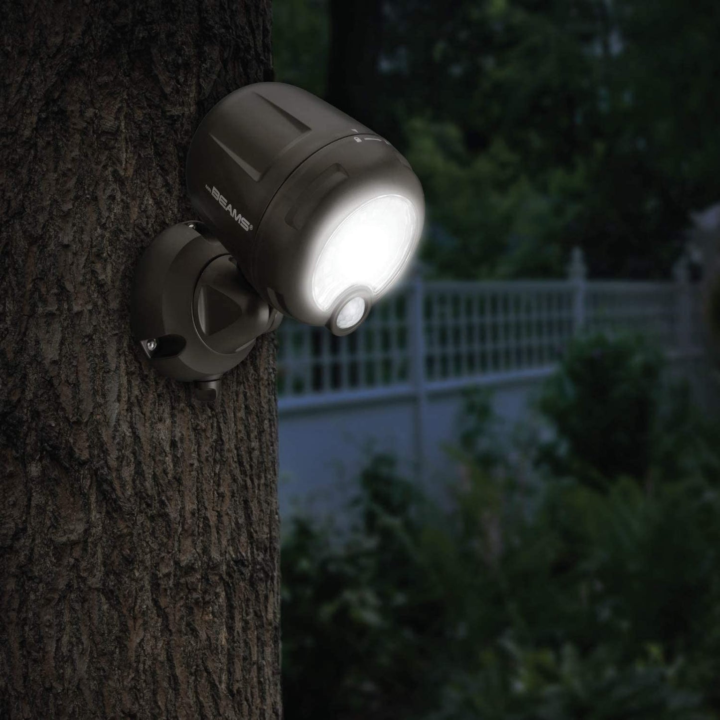 Beams MB360XT Wireless LED Spotlight (2-Pack, Brown) – 200 Lumens Motion-Activated Security Light