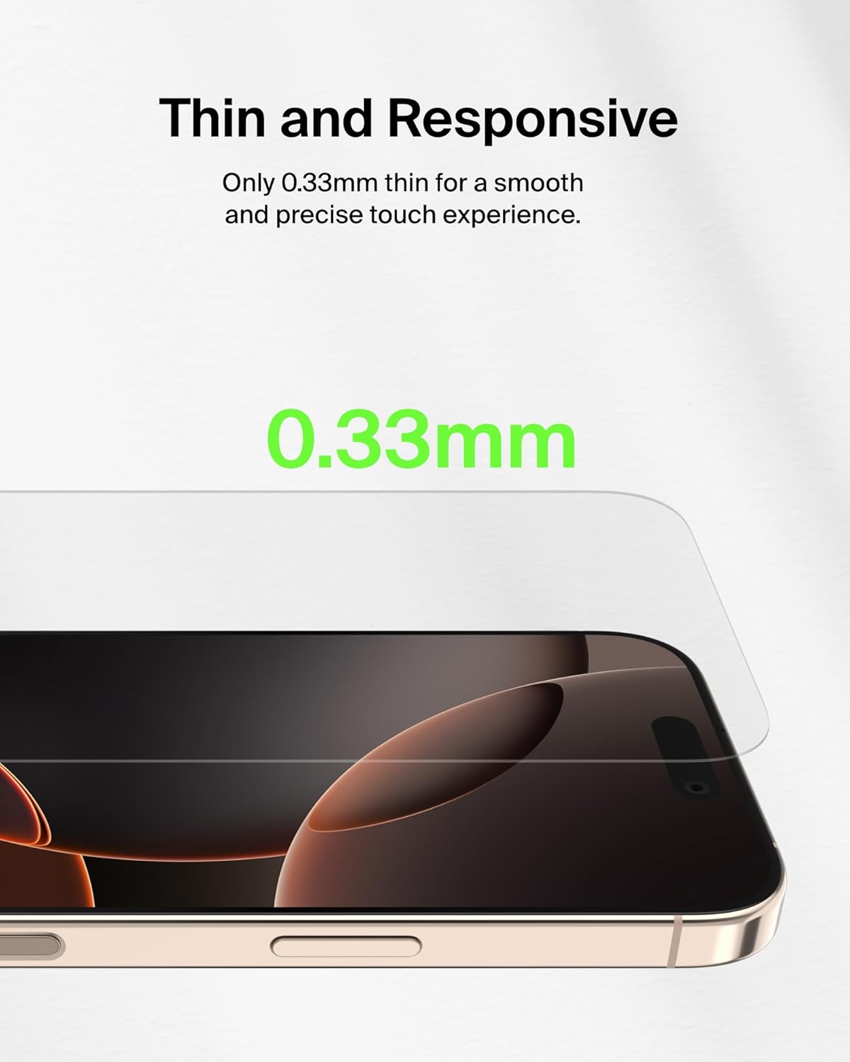 Belkin ScreenForce Tempered Glass Treated Screen Protector for iPhone 16 Pro (OPEN BOX)