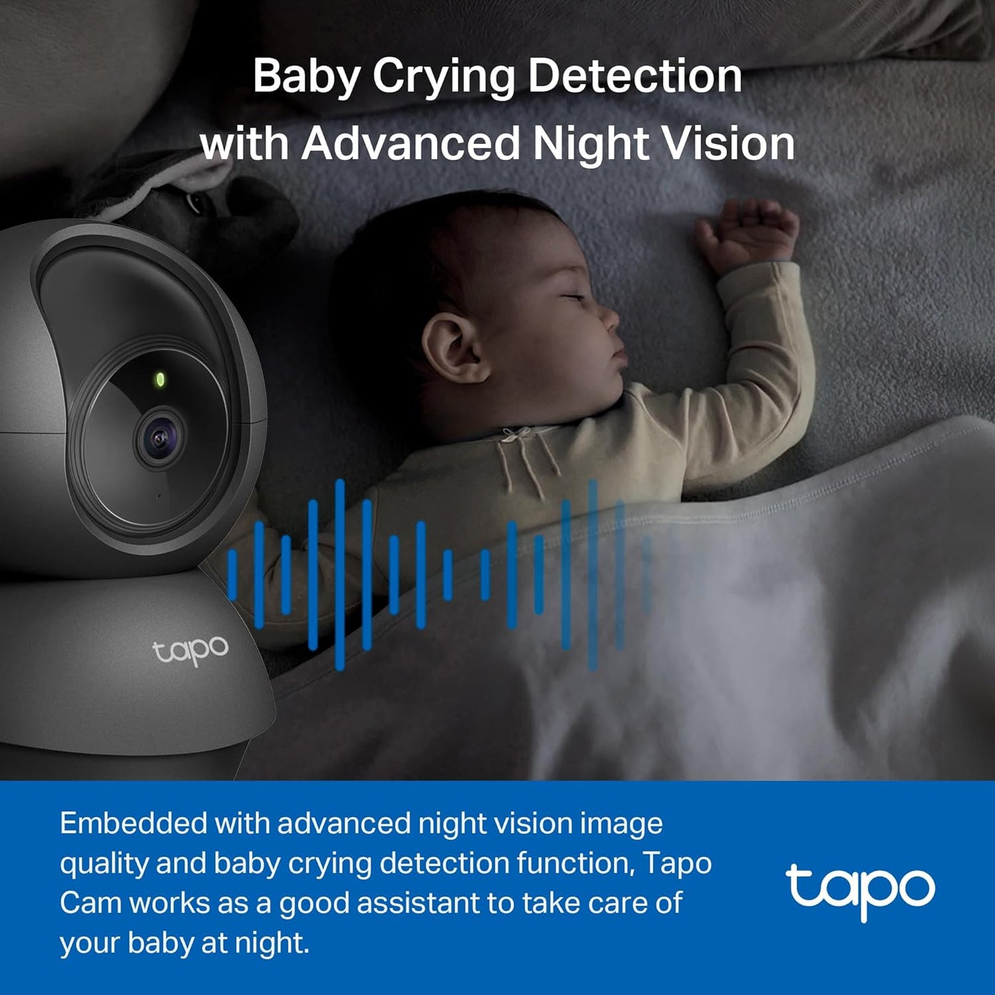 TP-Link Tapo Pan/Tilt Home Secruity Wi-Fi Camera 1080P C201 Black (OPEN BOX)
