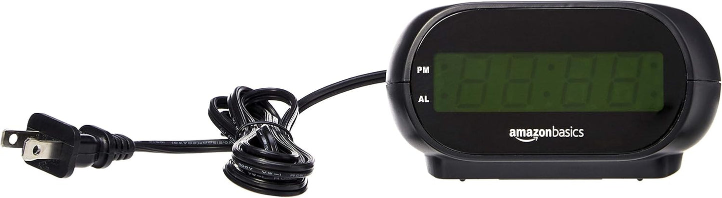 Amazon Basics Small Digital Alarm Clock – LED Display