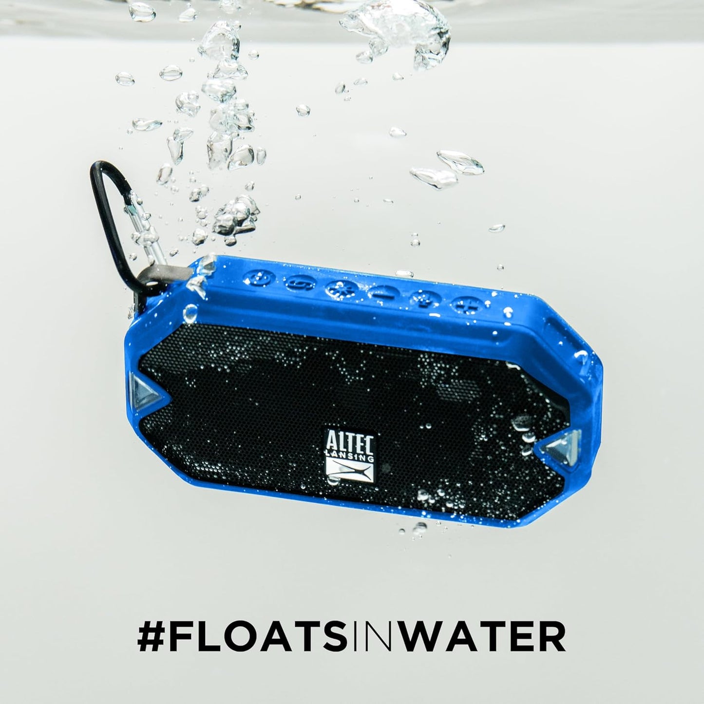 Altec Lansing HydraMini Bluetooth Speaker – Waterproof LED – Royal Blue – OPEN BOX