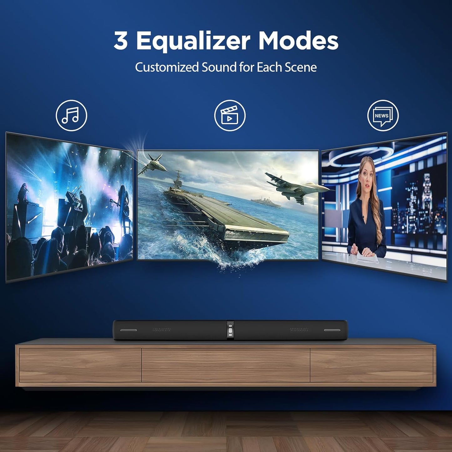 Assistrust Soundbar for Smart TV/PC/Projector – Bluetooth/ARC/Optical/AUX