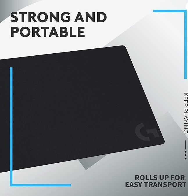 Logitech G240 Gaming Mouse Pad - Cloth Surface, Non-Slip Rubber Base, Black (OPEN BOX)