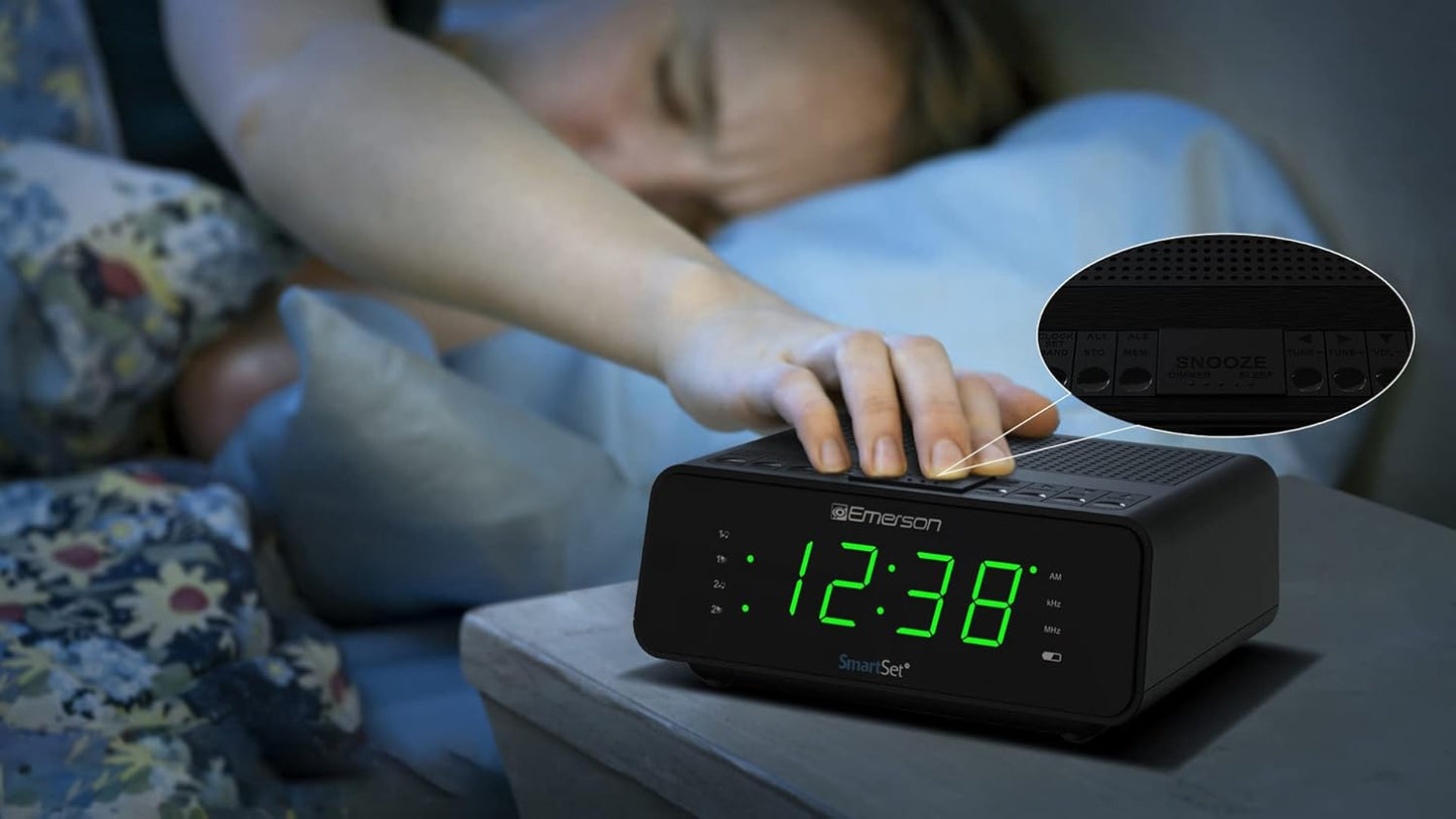 Emerson SmartSet Dual Alarm Clock Radio – AM/FM