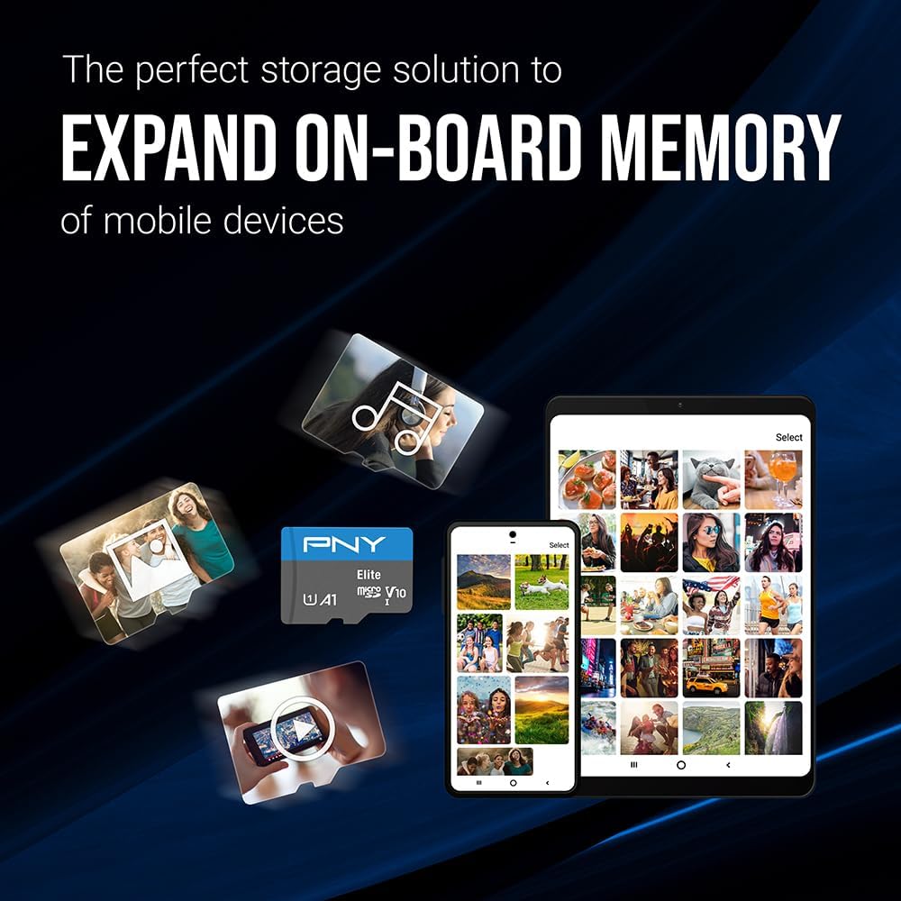 PNY 128GB Elite Mobile Accessories Class 10 U1 V10 A1 microSDXC Flash (OPEN BOX)