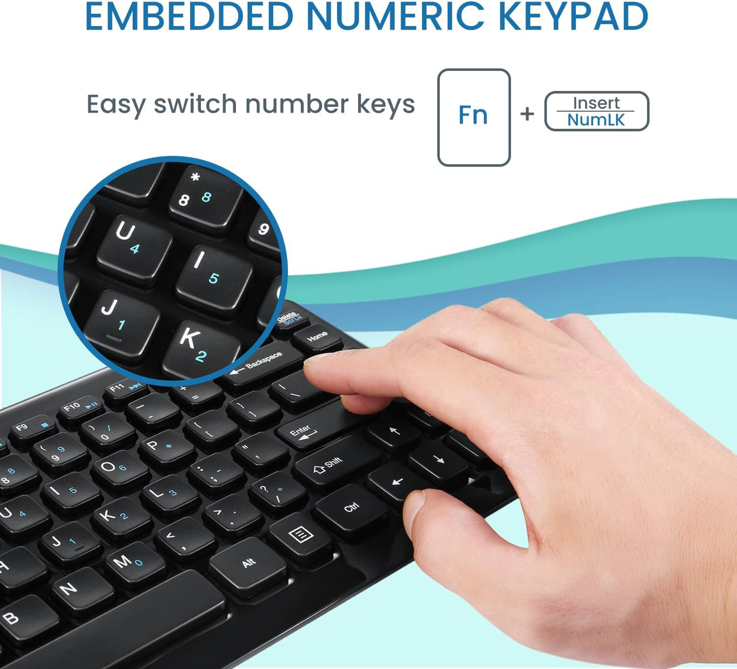 Perixx Periboard-407–Compact and Functional Mini USB Keyboard (OPEN BOX)