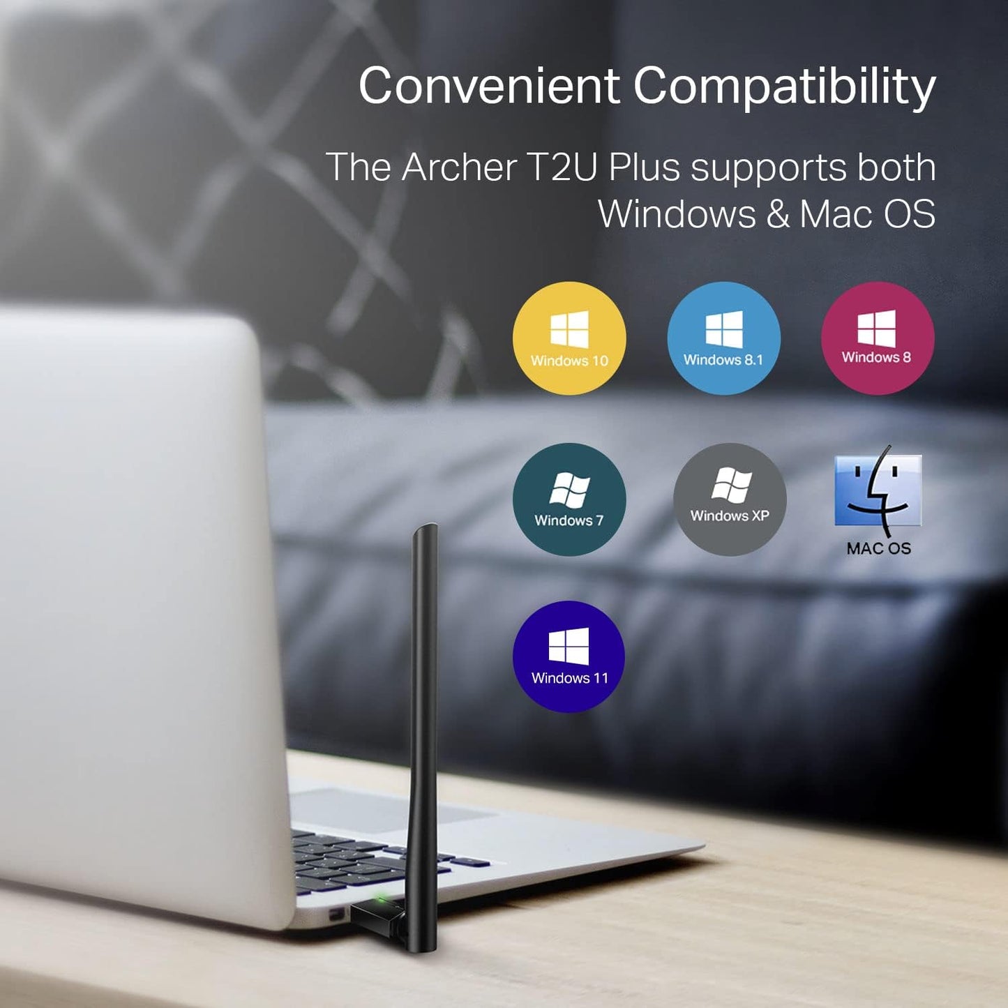 TP-Link USB Wifi Adapter for PC AC600Mbps (Archer T2U Plus)