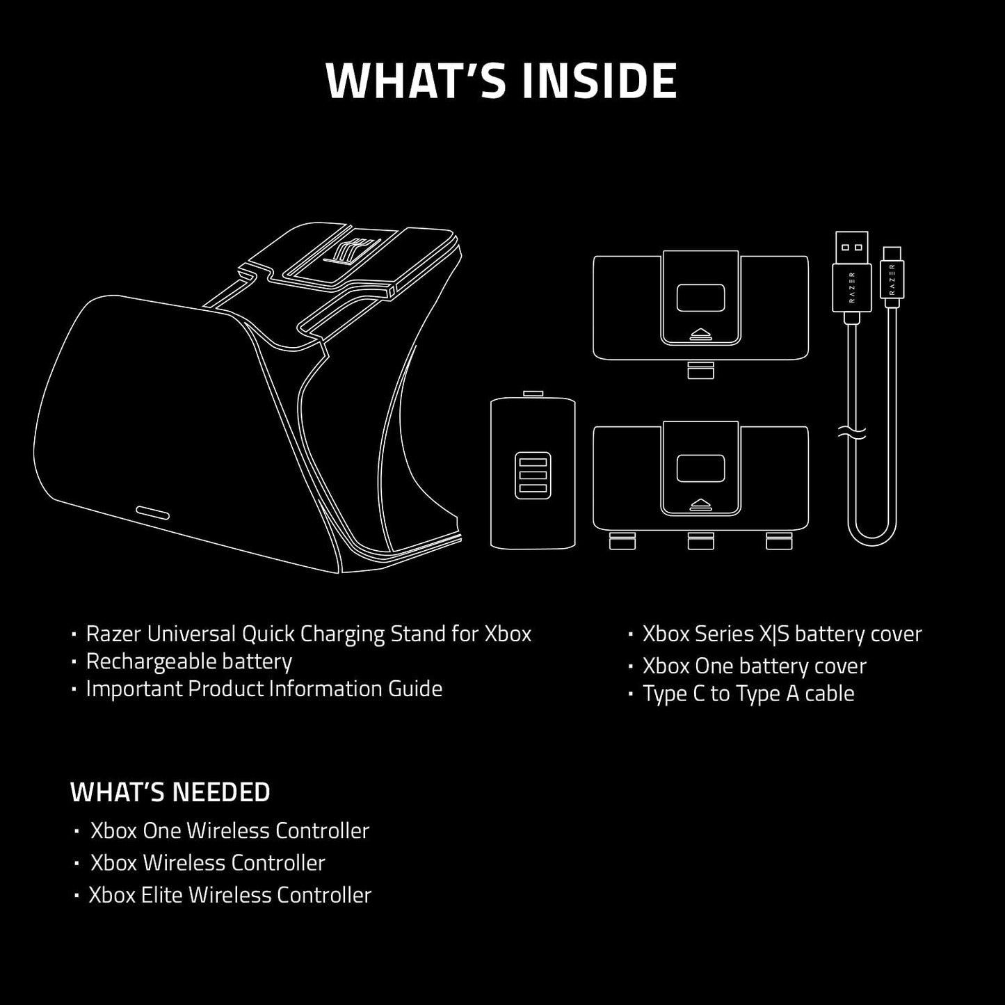 Razer Universal Quick Charging Stand for Xbox Series X, Series S (OPEN BOX)