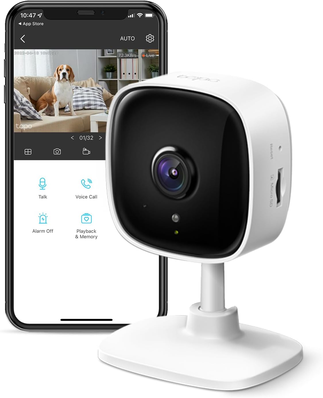 Tp-Link Tapo C100 Home Security Wi-Fi Camera, 1080P Full HD (OPEN BOX)
