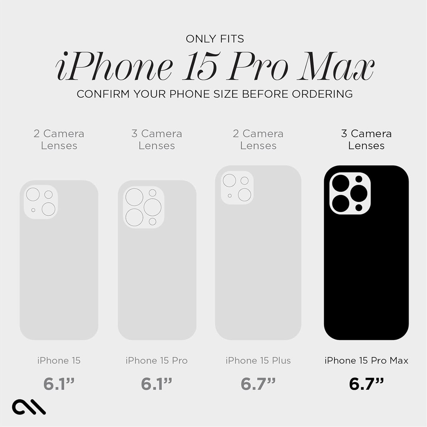 Case-Mate iPhone 15 Pro Max Case for Women (OPEN BOX)