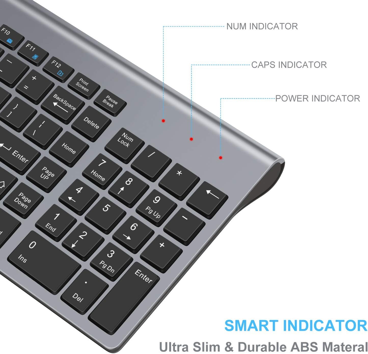 LeadsaiL Wireless Keyboard Mouse Combo Compact KF-10