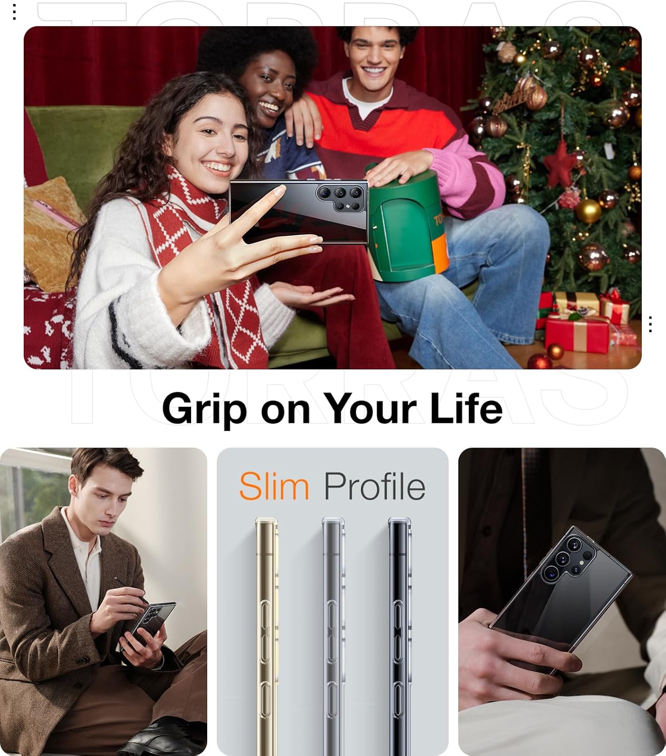 TORRAS Diamond Designed for Samsung Samsung Galaxy S24 Ultra Case 6.8" Clear