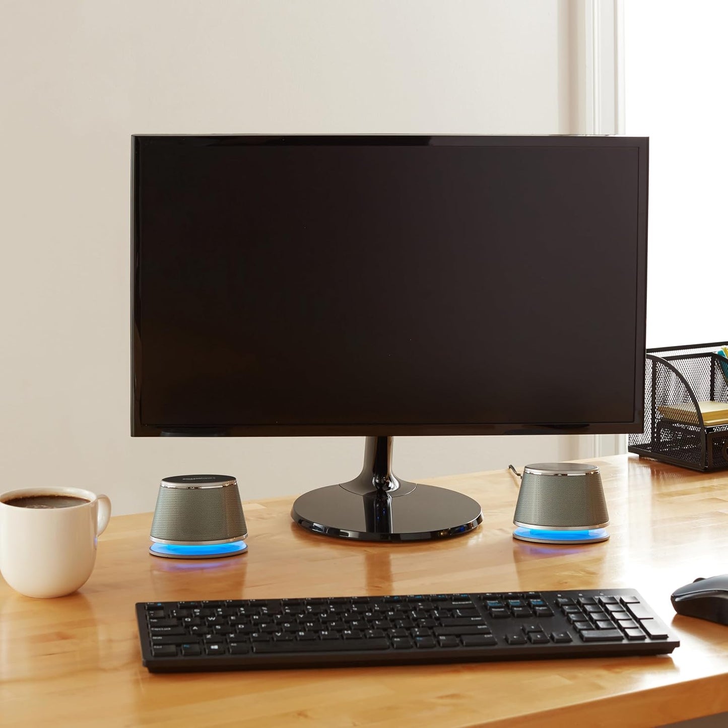 Amazon Basics - 2 speakers with plug-and-play USB port for computer or laptop (OPEN BOX)