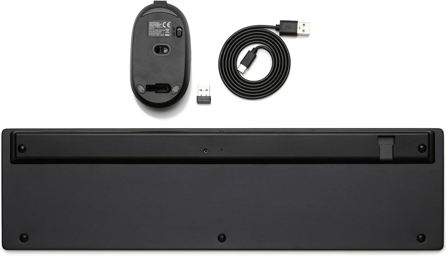 Amazon Basics Ultra Premium Wireless Keyboard and Mouse Combo - Rechargeable