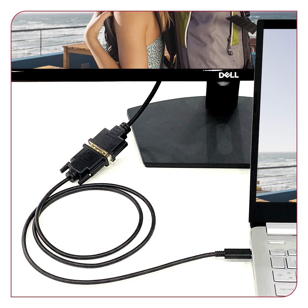 Upgrow USB C to DVI Cable 4K@30Hz Cable 4FT USB Type-C to DVI (OPEN BOX)