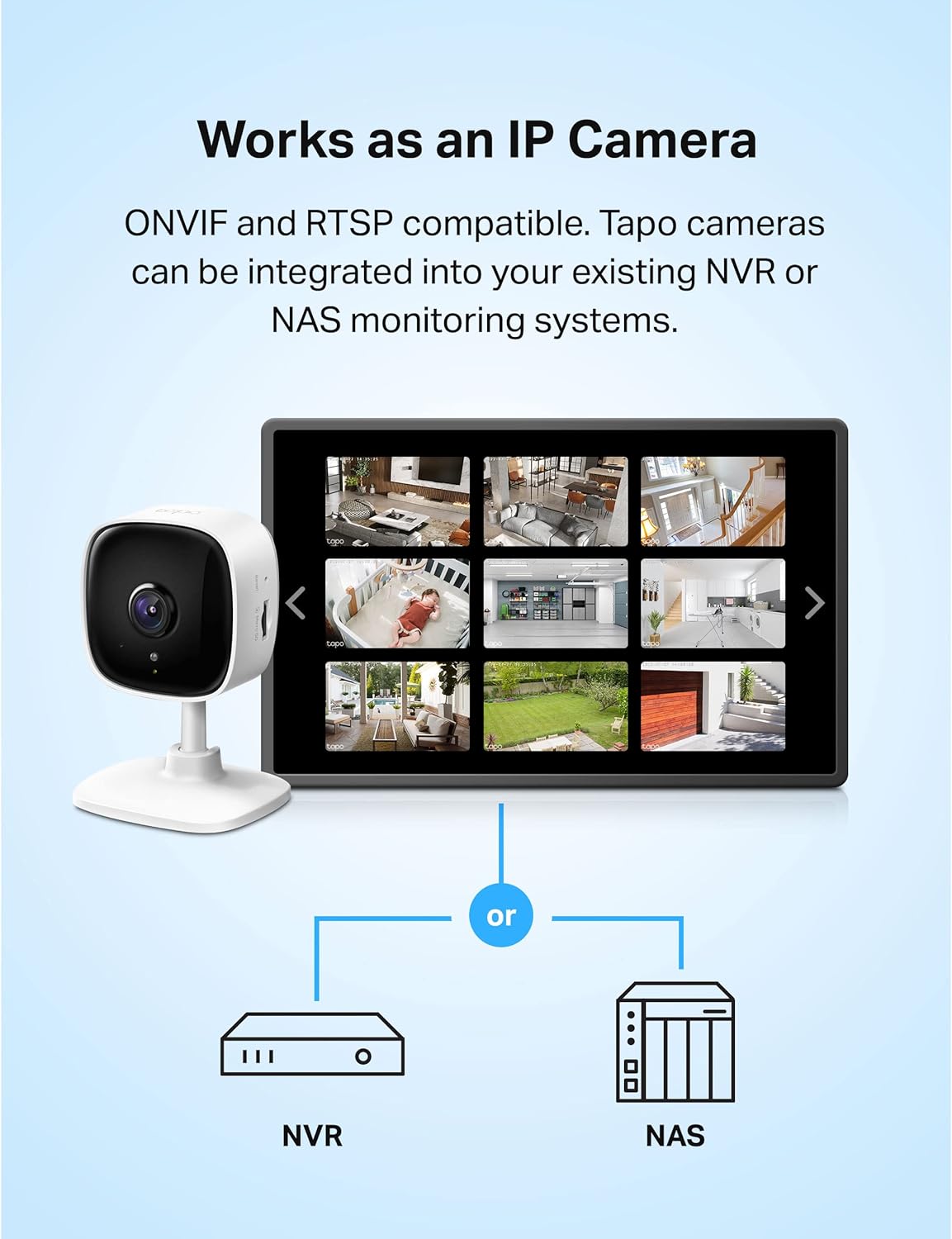 Tp-Link Tapo C100 Home Security Wi-Fi Camera, 1080P Full HD (OPEN BOX)
