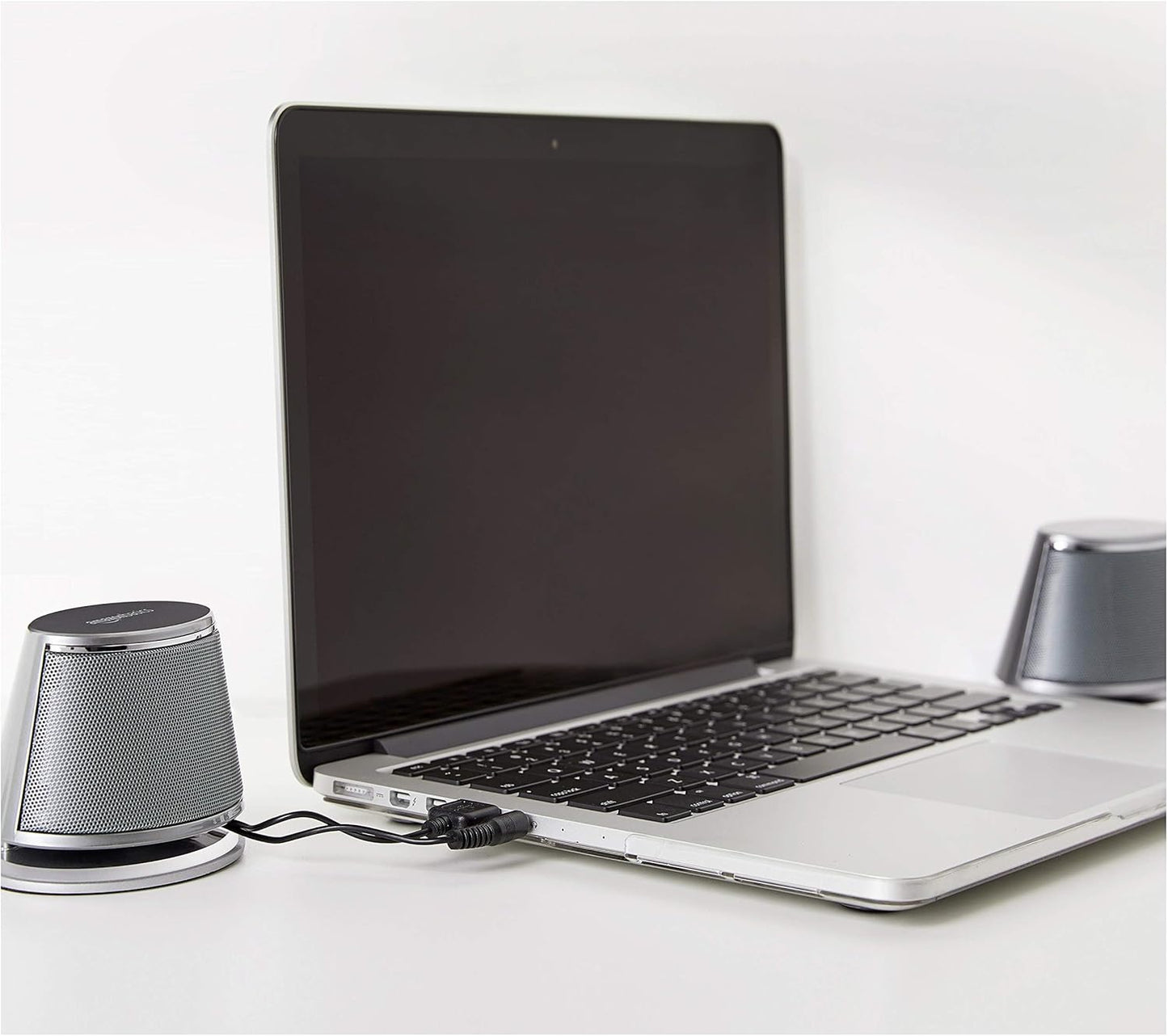 Amazon Basics - 2 speakers with plug-and-play USB port for computer or laptop (OPEN BOX)