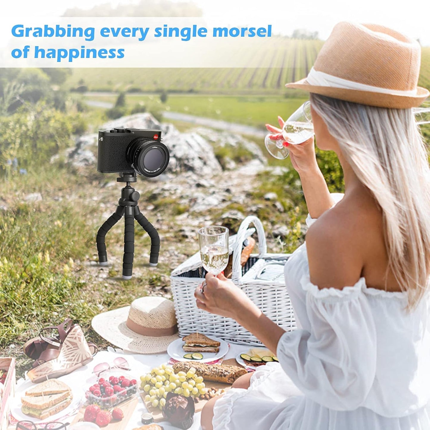 UBeesize Phone Tripod Portable and Flexible Tripod with Wireless Remote
