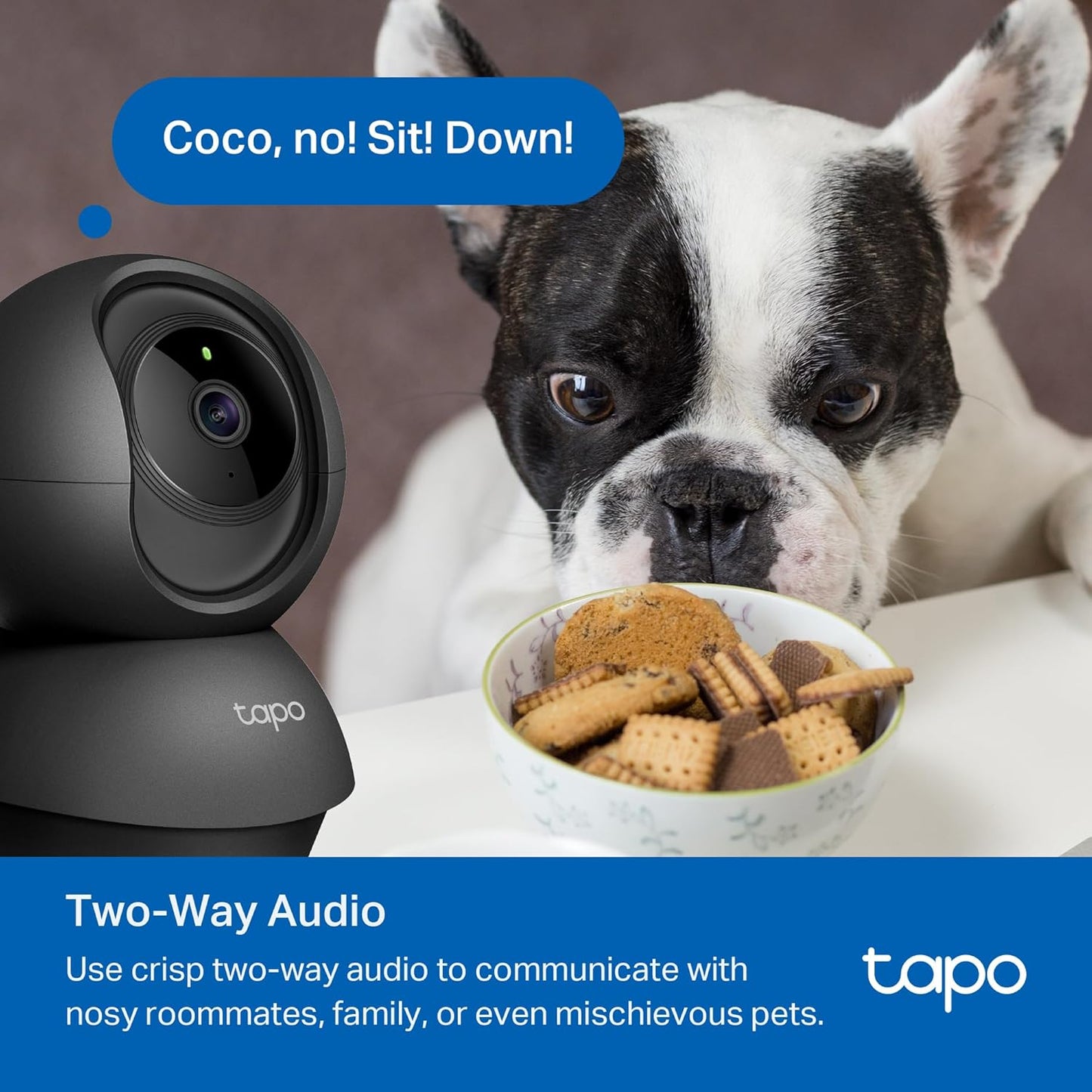 TP-Link Tapo Pan/Tilt Home Secruity Wi-Fi Camera 1080P C201 Black (OPEN BOX)