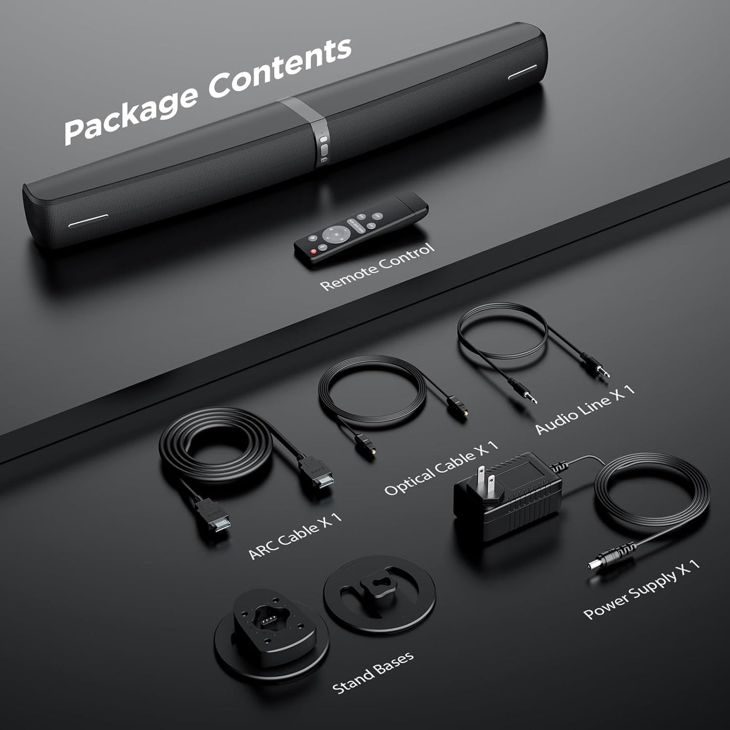 Assistrust Soundbar for Smart TV/PC/Projector – Bluetooth/ARC/Optical/AUX